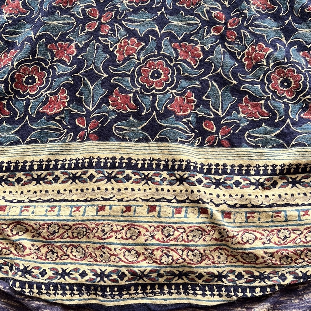 Lucky Brand Red, Blues, and off-white Boho Top Sz XS - Picture 3 of 4
